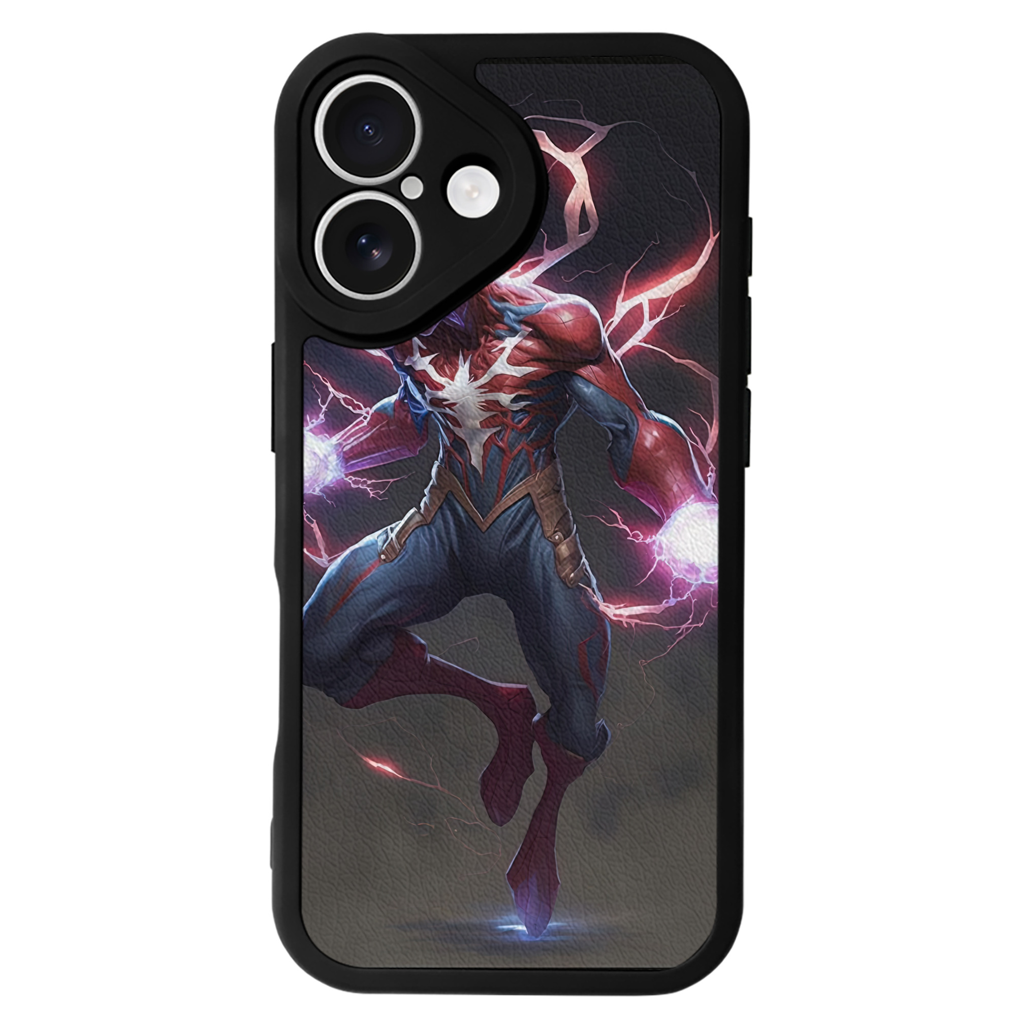 Spider Man スパイダーマン 【iPhone 16シリーズ対応】シリコンスマホケース（レザー調） 材質：シリコン